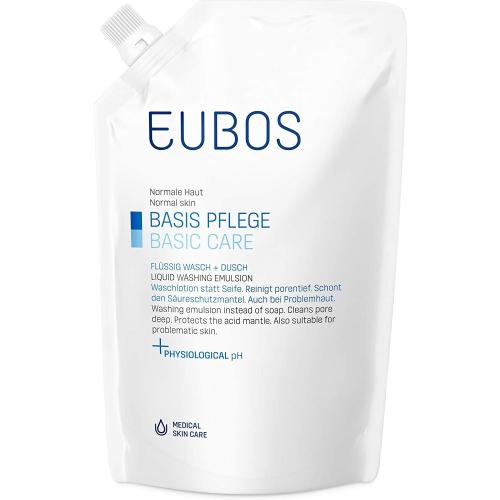 Eubos Basic Care Blue Liquid Washing Emulsion Υγρό Καθαρισμού για την Καθημερινή Περιποίηση Προσώπου & Σώματος - 400ml Refill